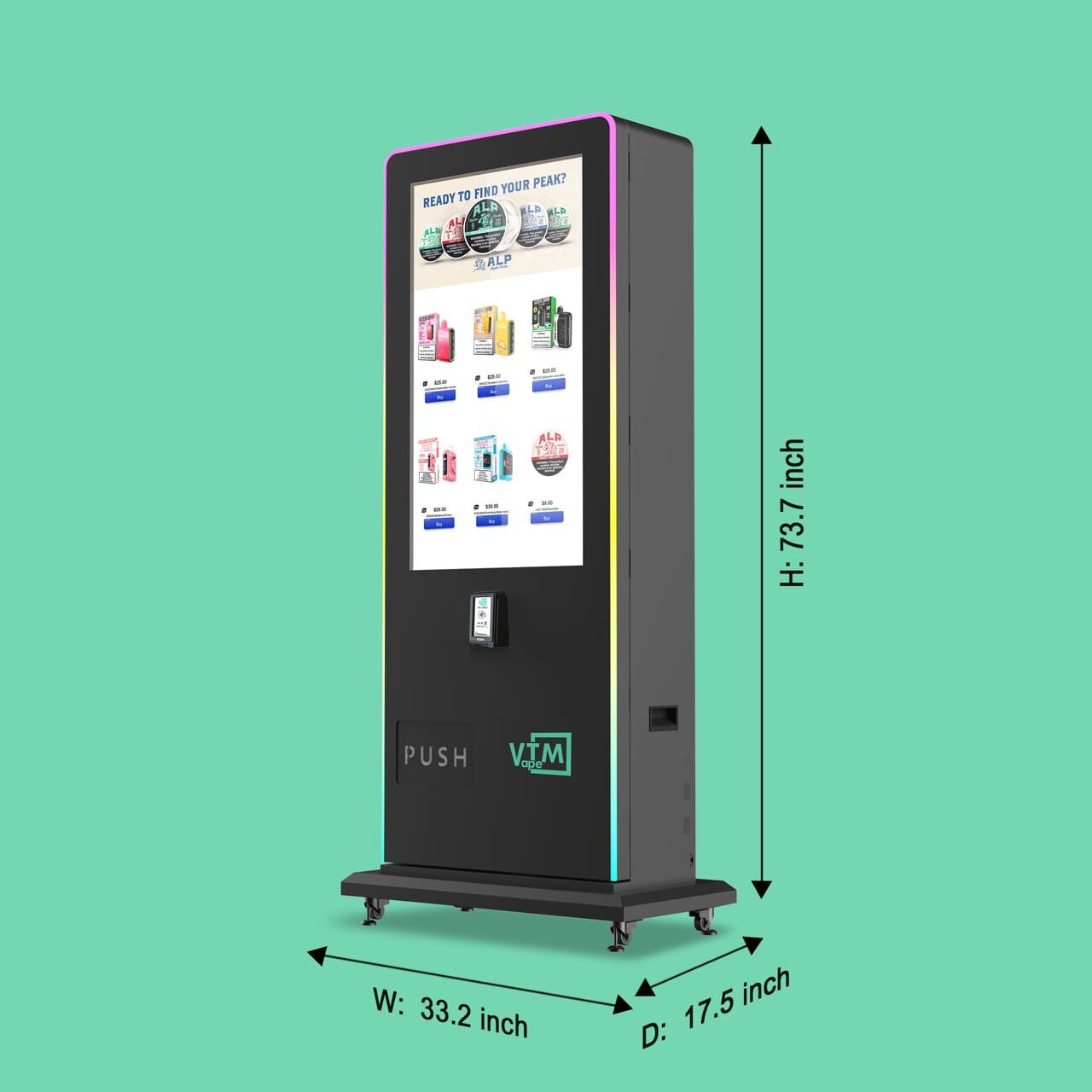 Slim Tower 2.0 – Sleek Digital Vape Machine w/ 43" Touch | VapeBoss