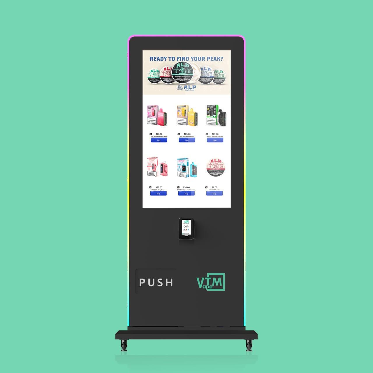 Slim Tower 2.0 – Sleek Digital Vape Machine w/ 43" Touch | VapeBoss